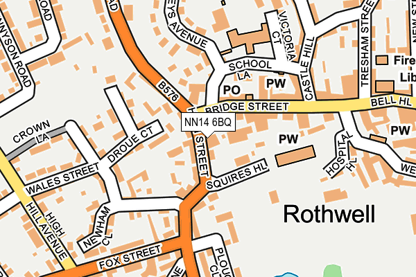 Map of ROTHWELL NAILS & SPA LTD at local scale
