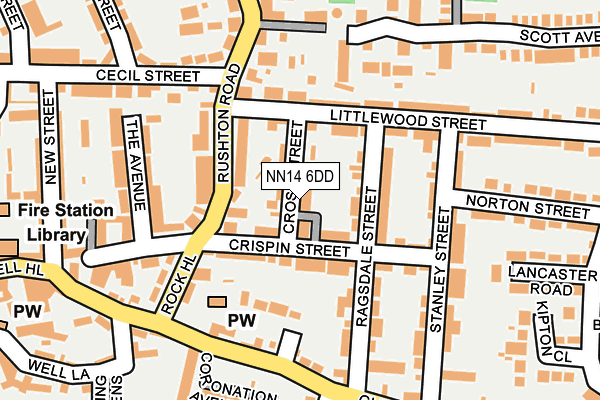 NN14 6DD map - OS OpenMap – Local (Ordnance Survey)