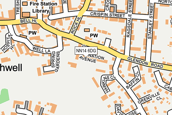 NN14 6DG map - OS OpenMap – Local (Ordnance Survey)