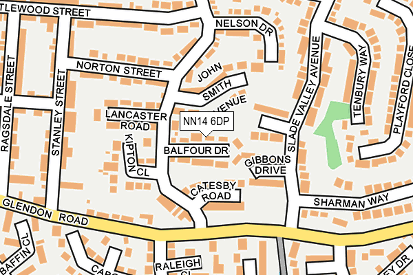 NN14 6DP map - OS OpenMap – Local (Ordnance Survey)
