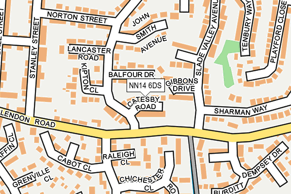 NN14 6DS map - OS OpenMap – Local (Ordnance Survey)