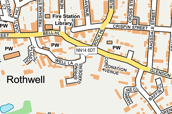 NN14 6DT map - OS OpenMap – Local (Ordnance Survey)