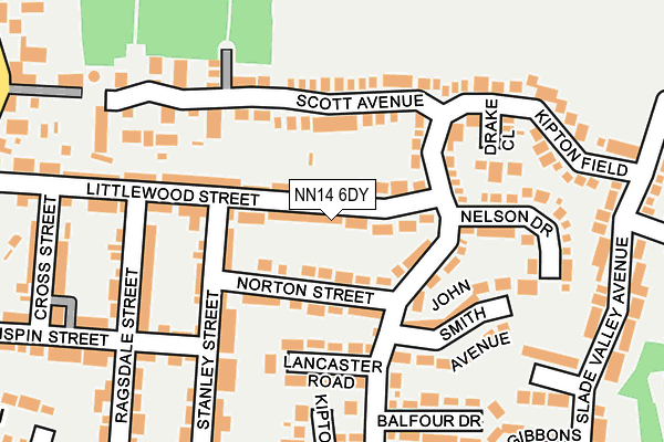 NN14 6DY map - OS OpenMap – Local (Ordnance Survey)