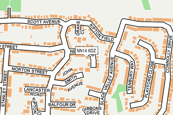 NN14 6DZ map - OS OpenMap – Local (Ordnance Survey)