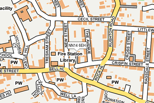 NN14 6EH map - OS OpenMap – Local (Ordnance Survey)