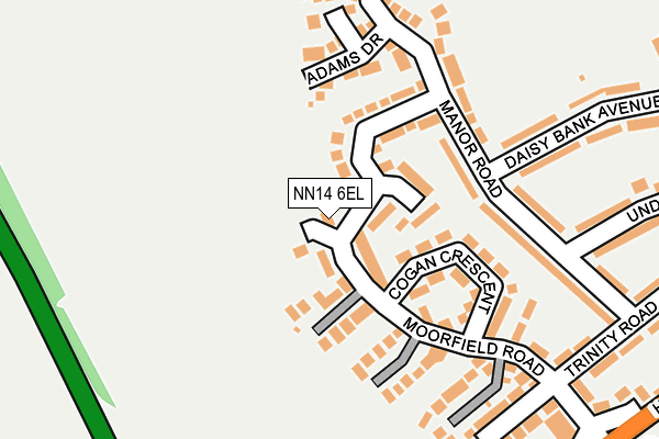 NN14 6EL map - OS OpenMap – Local (Ordnance Survey)