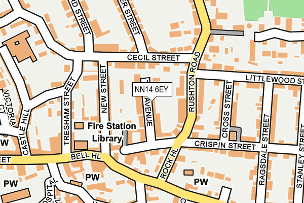 NN14 6EY map - OS OpenMap – Local (Ordnance Survey)