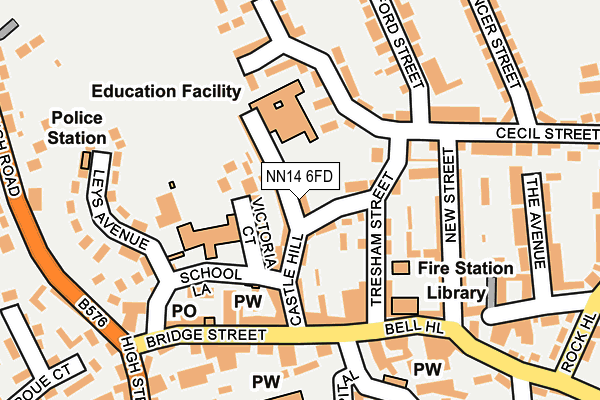 NN14 6FD map - OS OpenMap – Local (Ordnance Survey)