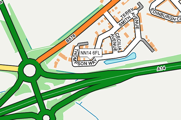 NN14 6FL map - OS OpenMap – Local (Ordnance Survey)