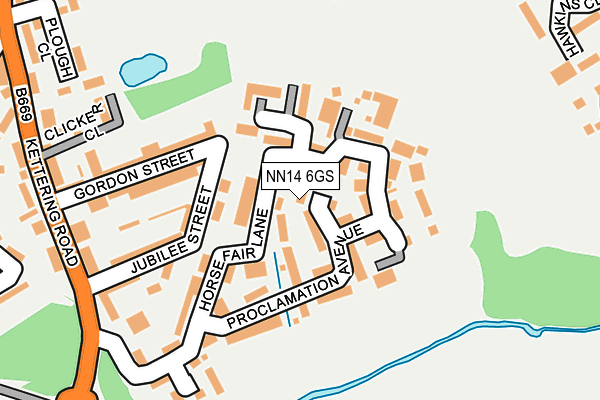 NN14 6GS map - OS OpenMap – Local (Ordnance Survey)