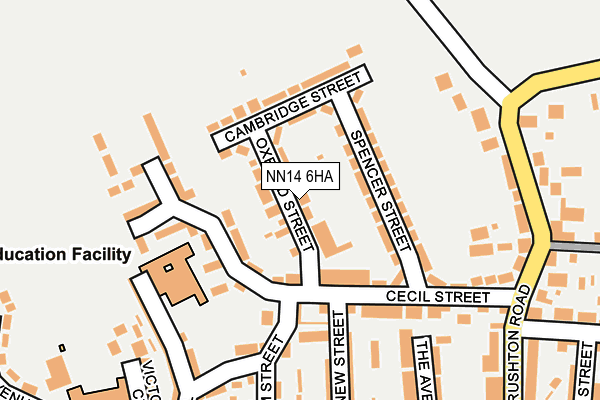 NN14 6HA map - OS OpenMap – Local (Ordnance Survey)