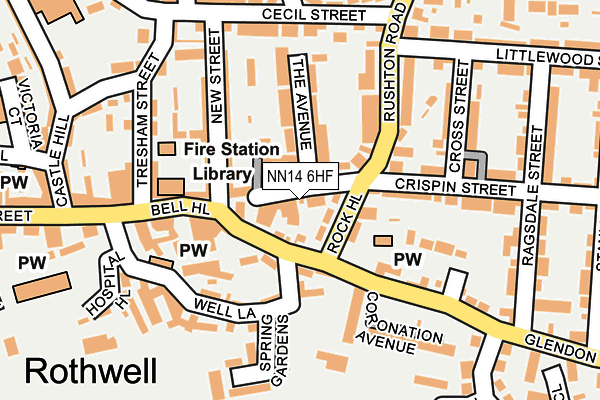 NN14 6HF map - OS OpenMap – Local (Ordnance Survey)