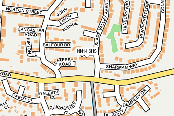 NN14 6HS map - OS OpenMap – Local (Ordnance Survey)