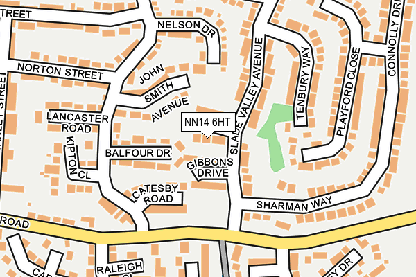 NN14 6HT map - OS OpenMap – Local (Ordnance Survey)