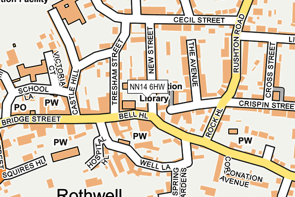 NN14 6HW map - OS OpenMap – Local (Ordnance Survey)