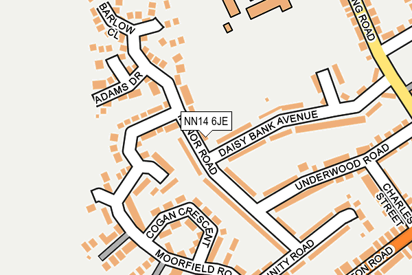 NN14 6JE map - OS OpenMap – Local (Ordnance Survey)