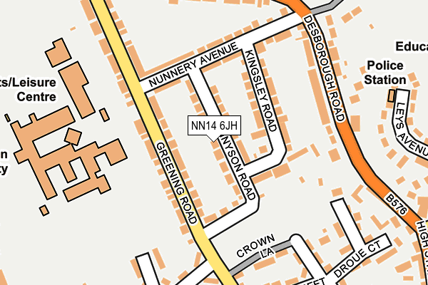 NN14 6JH map - OS OpenMap – Local (Ordnance Survey)