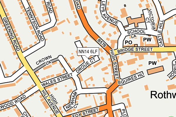 NN14 6LF map - OS OpenMap – Local (Ordnance Survey)
