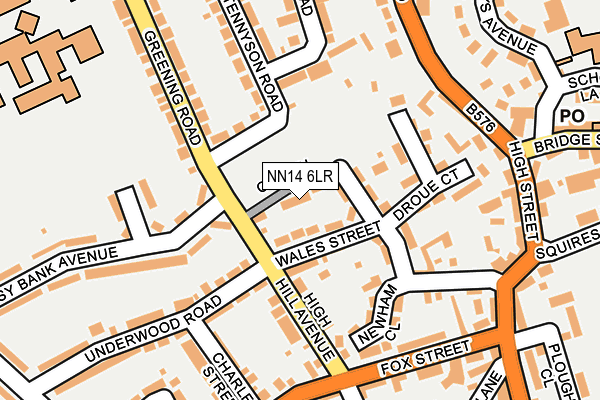 NN14 6LR map - OS OpenMap – Local (Ordnance Survey)
