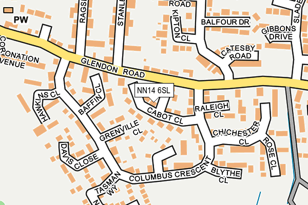 NN14 6SL map - OS OpenMap – Local (Ordnance Survey)