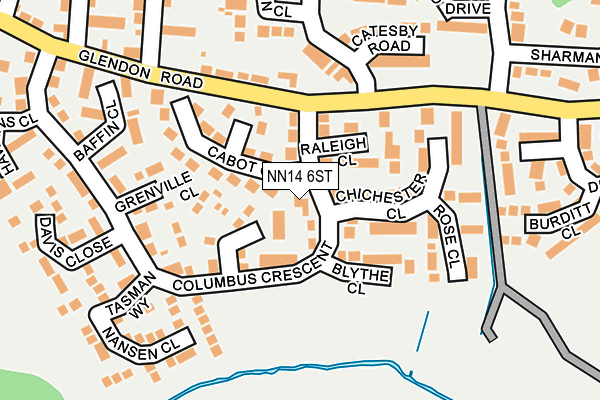 NN14 6ST map - OS OpenMap – Local (Ordnance Survey)