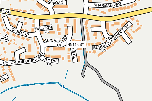 NN14 6SY map - OS OpenMap – Local (Ordnance Survey)
