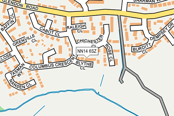 NN14 6SZ map - OS OpenMap – Local (Ordnance Survey)