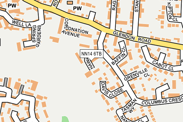 NN14 6TB map - OS OpenMap – Local (Ordnance Survey)