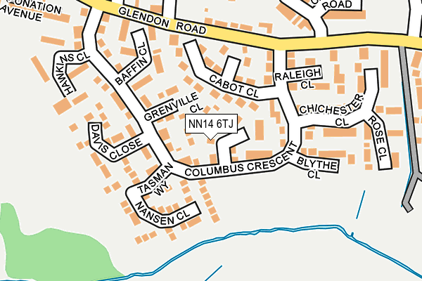 NN14 6TJ map - OS OpenMap – Local (Ordnance Survey)