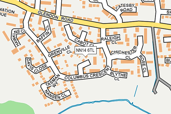 NN14 6TL map - OS OpenMap – Local (Ordnance Survey)