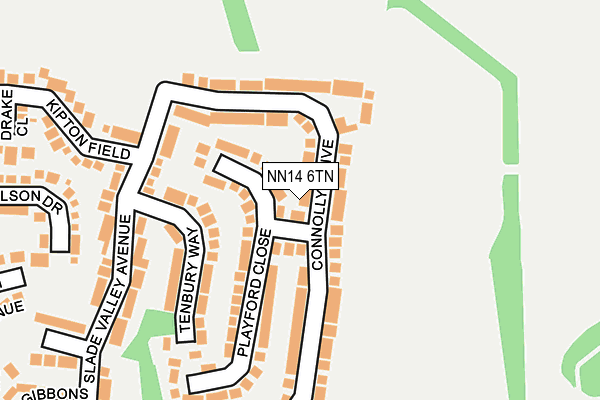NN14 6TN map - OS OpenMap – Local (Ordnance Survey)