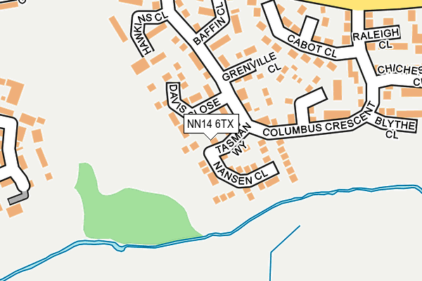 NN14 6TX map - OS OpenMap – Local (Ordnance Survey)