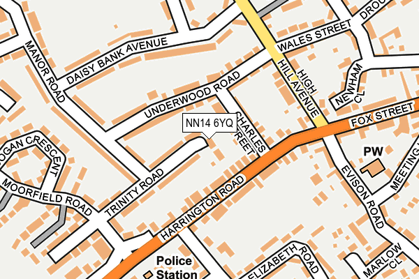 NN14 6YQ map - OS OpenMap – Local (Ordnance Survey)