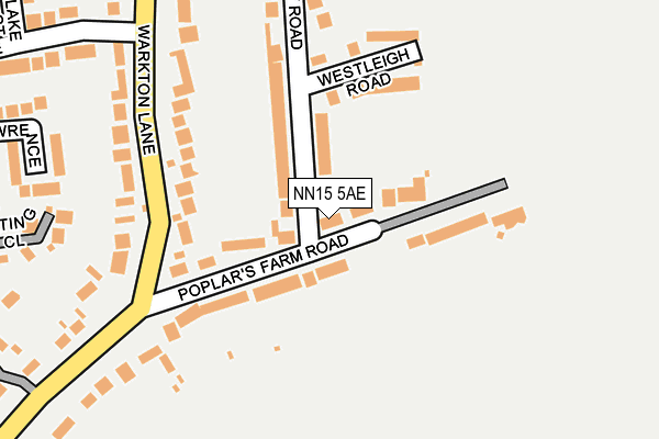 NN15 5AE map - OS OpenMap – Local (Ordnance Survey)