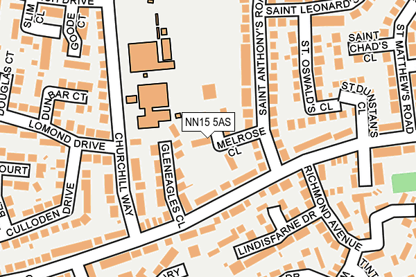 NN15 5AS map - OS OpenMap – Local (Ordnance Survey)