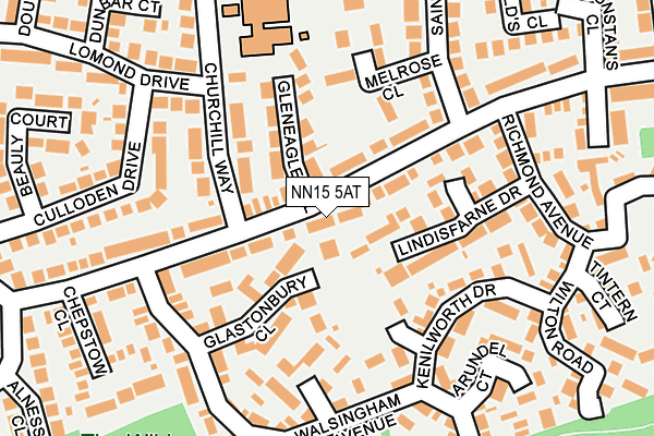 NN15 5AT map - OS OpenMap – Local (Ordnance Survey)