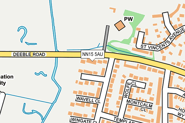 NN15 5AU map - OS OpenMap – Local (Ordnance Survey)