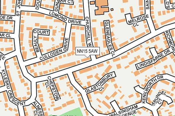 NN15 5AW map - OS OpenMap – Local (Ordnance Survey)