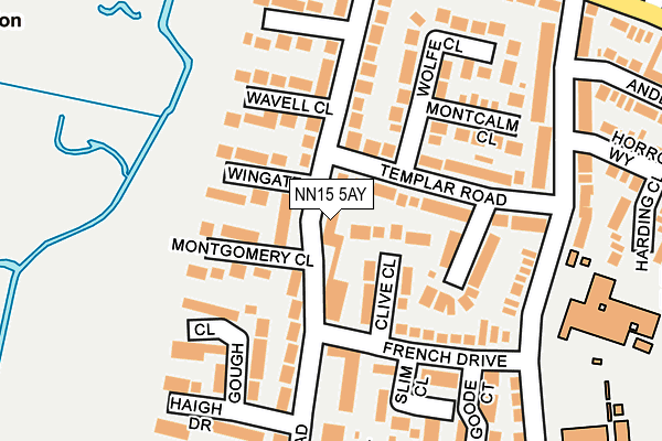 NN15 5AY map - OS OpenMap – Local (Ordnance Survey)