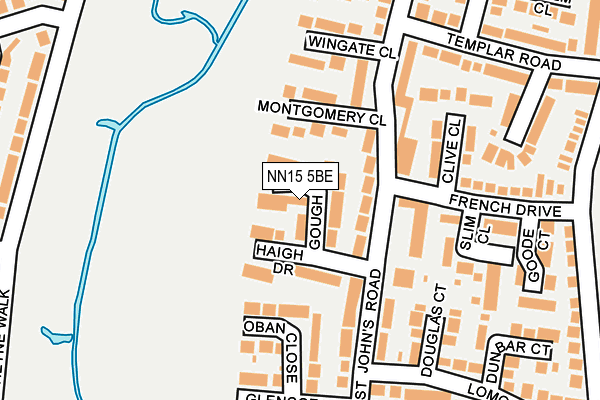 NN15 5BE map - OS OpenMap – Local (Ordnance Survey)