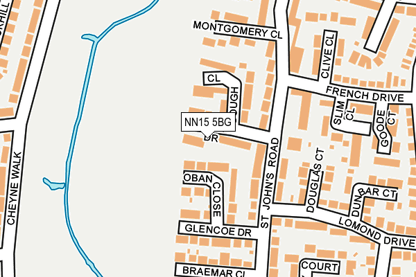NN15 5BG map - OS OpenMap – Local (Ordnance Survey)