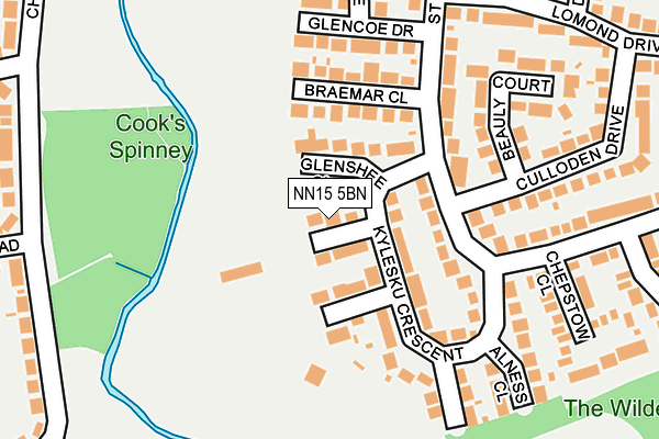 NN15 5BN map - OS OpenMap – Local (Ordnance Survey)