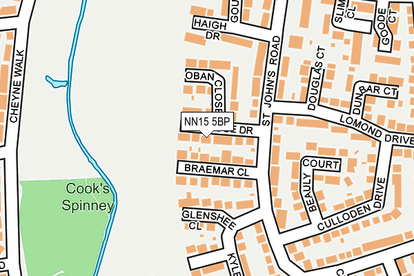 NN15 5BP map - OS OpenMap – Local (Ordnance Survey)