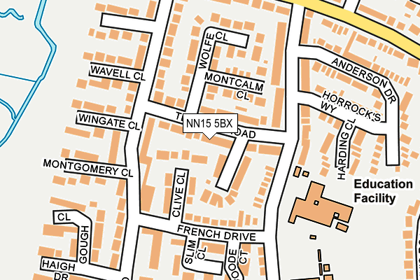 NN15 5BX map - OS OpenMap – Local (Ordnance Survey)