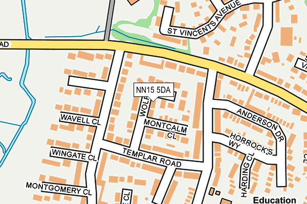 NN15 5DA map - OS OpenMap – Local (Ordnance Survey)
