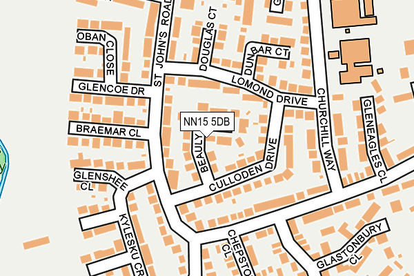 NN15 5DB map - OS OpenMap – Local (Ordnance Survey)
