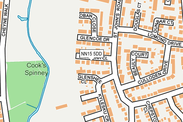 NN15 5DD map - OS OpenMap – Local (Ordnance Survey)