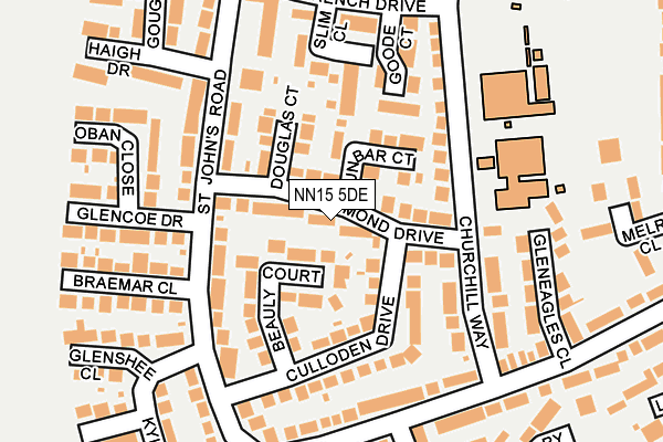 NN15 5DE map - OS OpenMap – Local (Ordnance Survey)