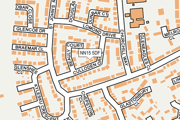 NN15 5DF map - OS OpenMap – Local (Ordnance Survey)