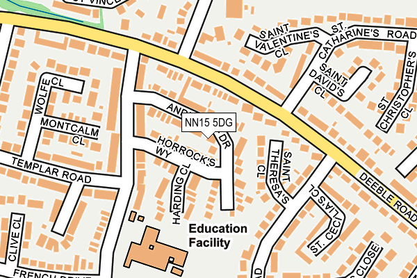 NN15 5DG map - OS OpenMap – Local (Ordnance Survey)